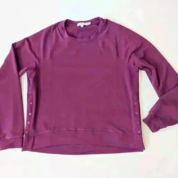Sincerely Jules T-Shirt With Snap Detail On Sides In Magenta Size M - Picture 5 of 5